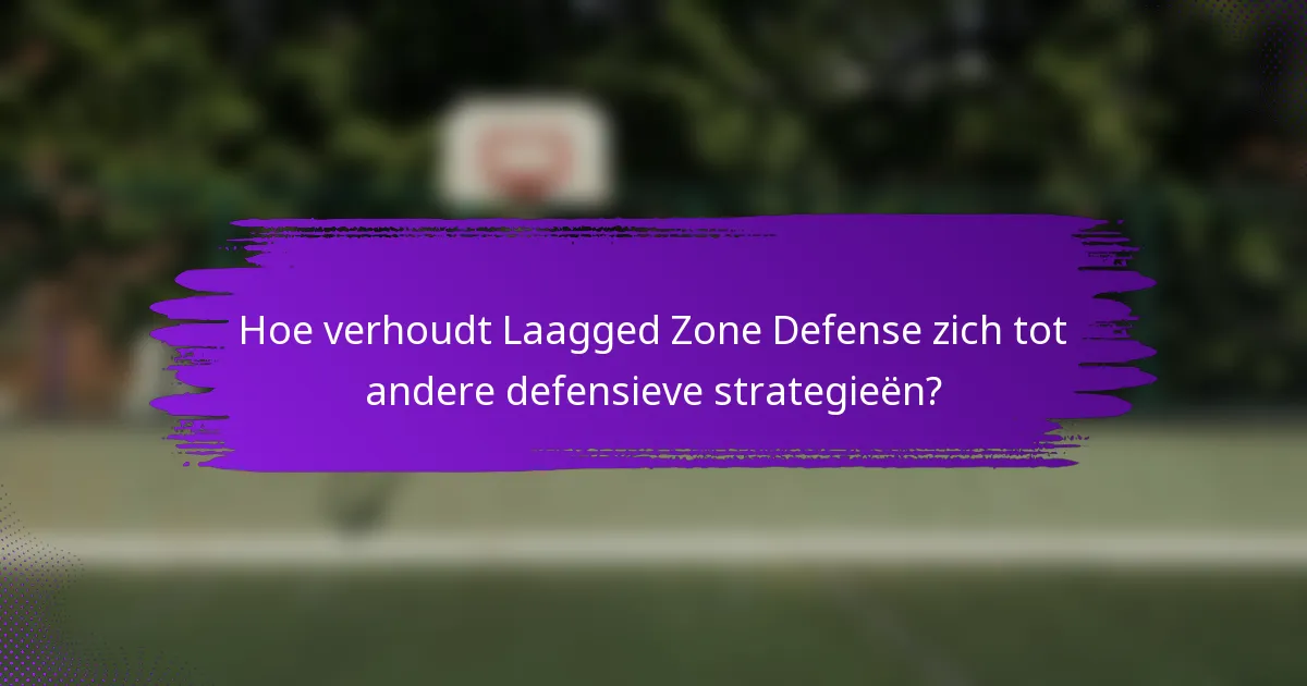 Hoe verhoudt Laagged Zone Defense zich tot andere defensieve strategieën?