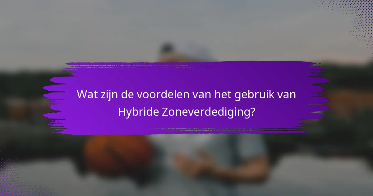 Wat zijn de voordelen van het gebruik van Hybride Zoneverdediging?